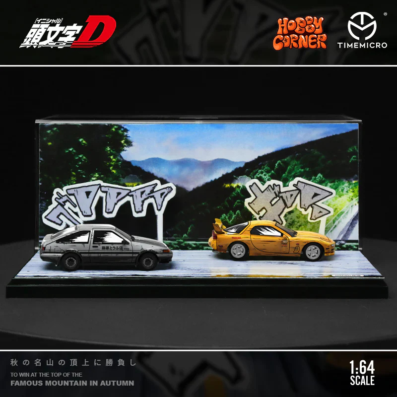 TIME MICRO 1:64 TM640405 – Initial D AE86 vs RX-7 – Cuộc đối đầu huyền thoại Akina