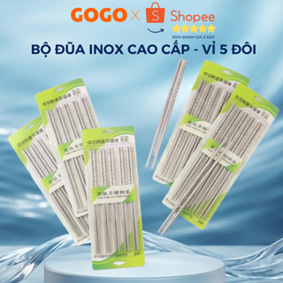 SALE TẾT_BỘ ĐŨA INOX CAO CẤP - VỈ 5 ĐÔI