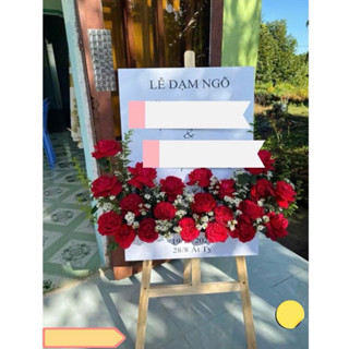 Khung gỗ để kê Bảng Dặm Ngõ, Sinh Nhật, Để ảnh cưới - 130cm. Gỗ Thông Cao cấp. Có 4 mức điều chỉnh