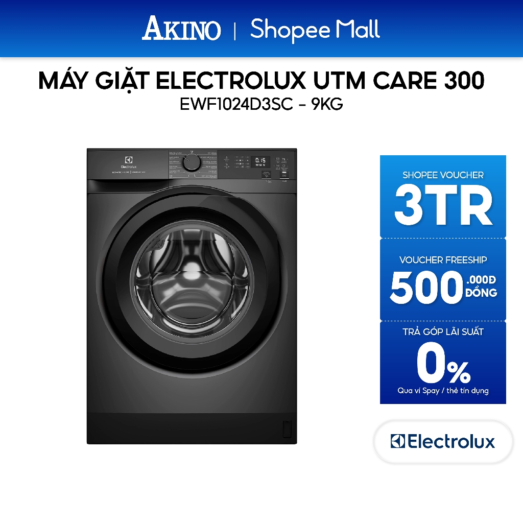 EWF1024D3SC | Máy giặt Lồng Ngang Electrolux UltimateCare 300 Inverter 10 kg EWF1024D3SC - Hàng Chín