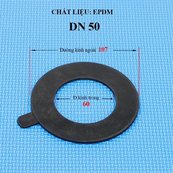 Ron mặt bích cao su EPDM DN15-DN200, Gioăng EPDM chống ăn mòn, Miếng đệm mặt bích cao su EPDM