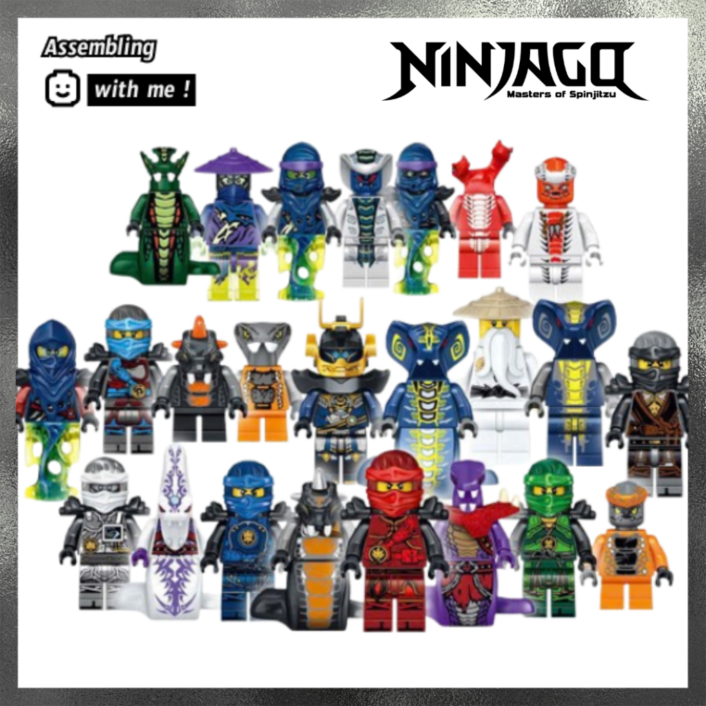Combo 2 Minifigures các mẫu nhân vật Ninjago Season 6 - phản diện hồn ma Season 5 - phản diện tộc rắ