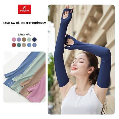 Gang tay chống nắng CARDINA chất liệu Icetext chống UV co giãn 4 chiều thiết kế tinh tế đơn giản 4NGT01