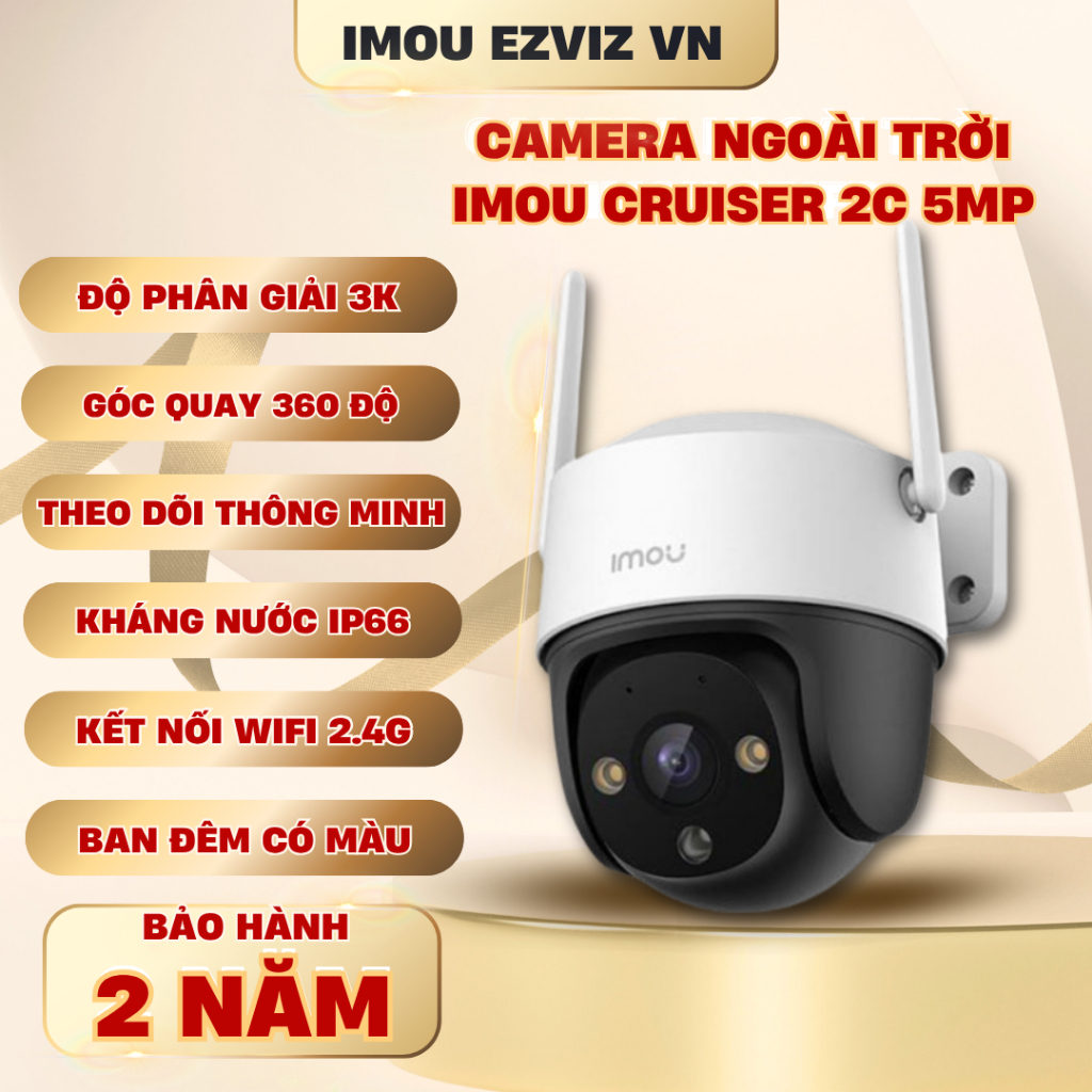 Camera CRUISER 2C 5MP đàm thoại 2 chiều, xoay 360 độ , chất lượng hình ảnh 5MP