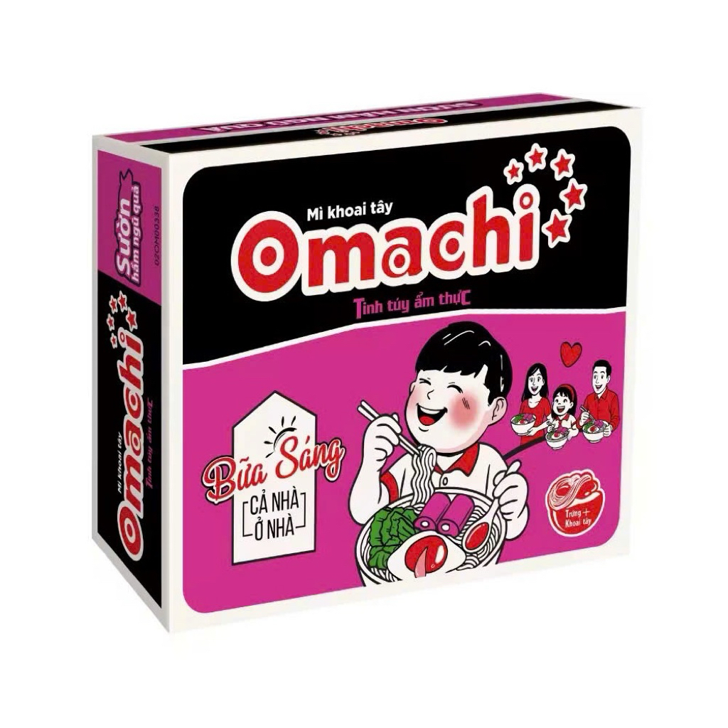 [CHÍNH HÃNG] Mì Khoai tây Omachi vị sườn hầm ngũ quả thùng 30 gói* 80g