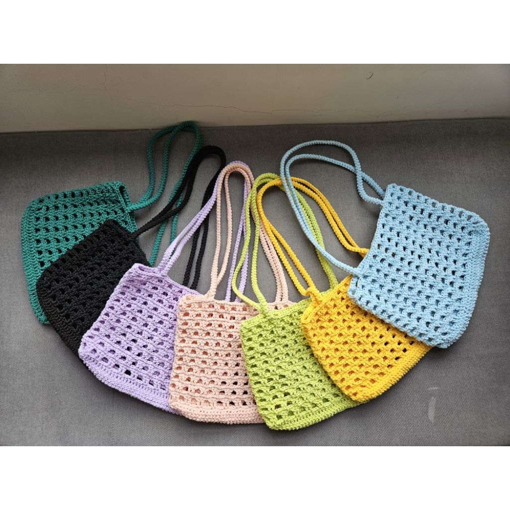 Egreen_Túi họa tiết ô vuông sợi cotton handmade bền đẹp, nhiều mẫu sẵn