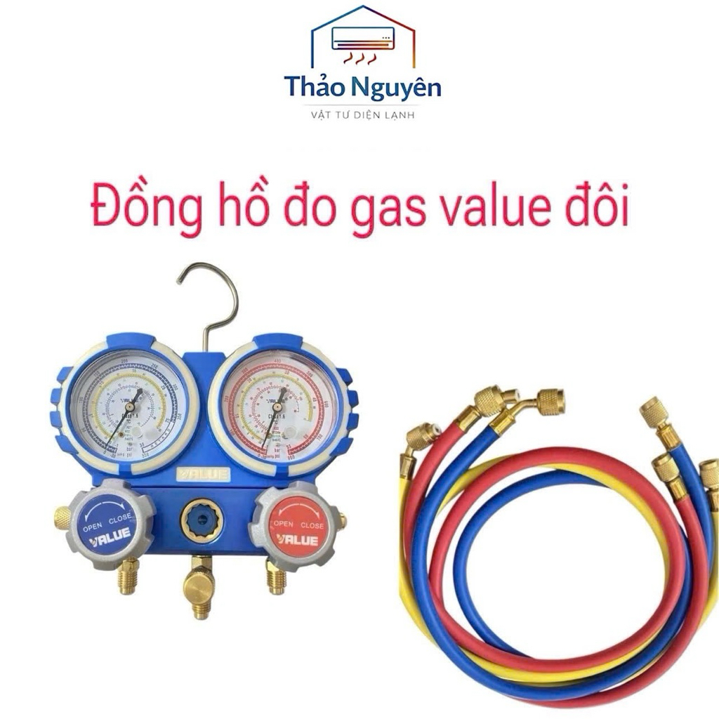 Đồng Hồ Gas Đôi VALUE Model  R410 R22 (Có Dây)