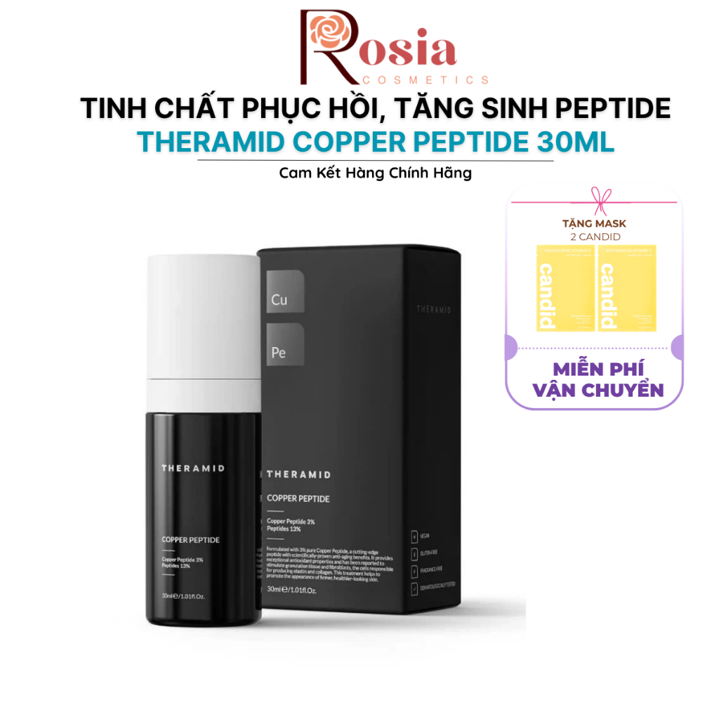 Tinh Chất Phục Hồi Và Tăng Sinh Với Đồng PEPTIDE Nồng Độ Tăng Cường THERAMID COPPER PEPTIDE 35% 30ML
