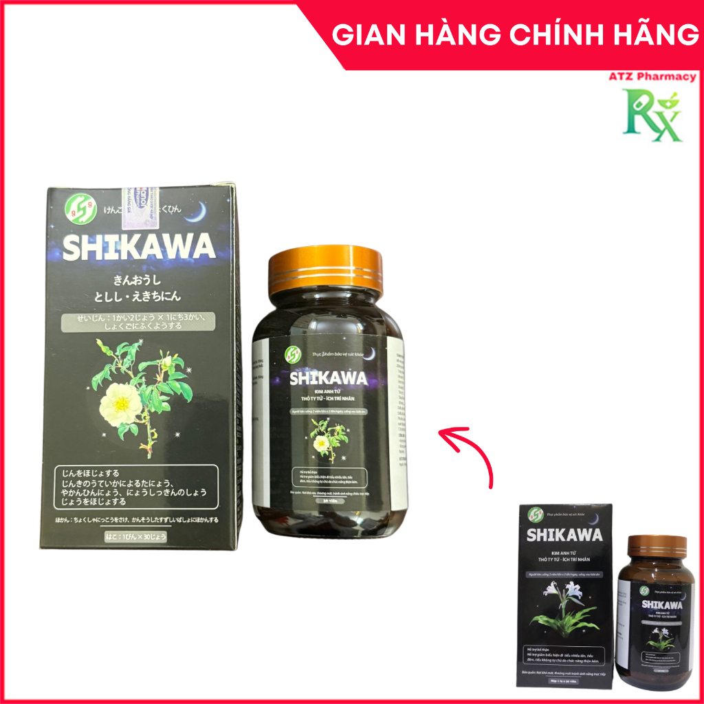 Shikawa dành cho người đi tiểu nhiều lần, tiểu đêm do chức năng thận kém (30 viên) - ATZ Pharmacy