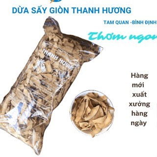 1KG (2 bịch 500G) Dừa Sấy Giòn,  dừa THANH HƯƠNG - Đặc Sản Bình Định