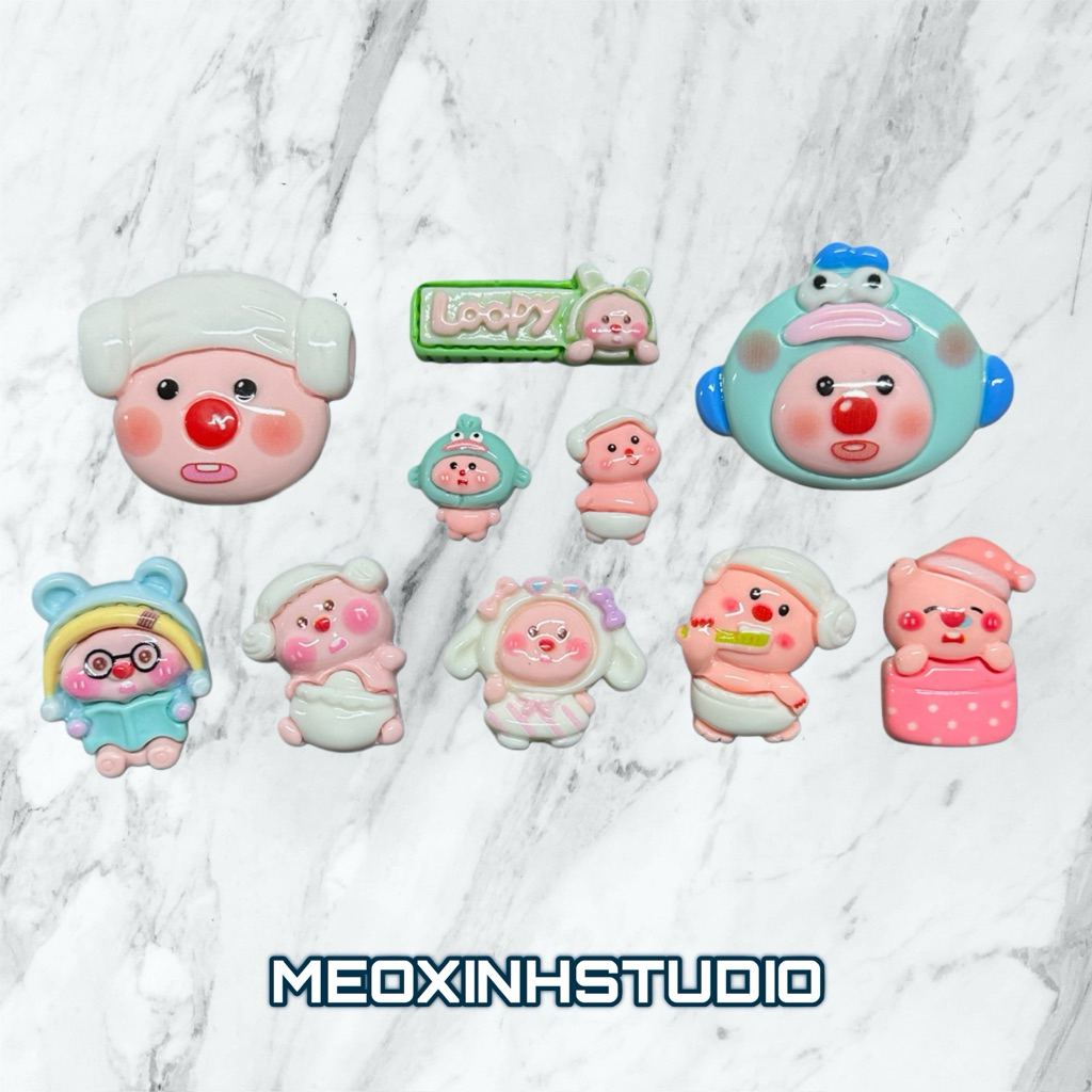 MEOXINHSTUDIO [Ảnh Thật] / M092 Set Charm Gắn Sục Đi Chơi Loopy Ngủ, Tắm Gội Dễ Thương