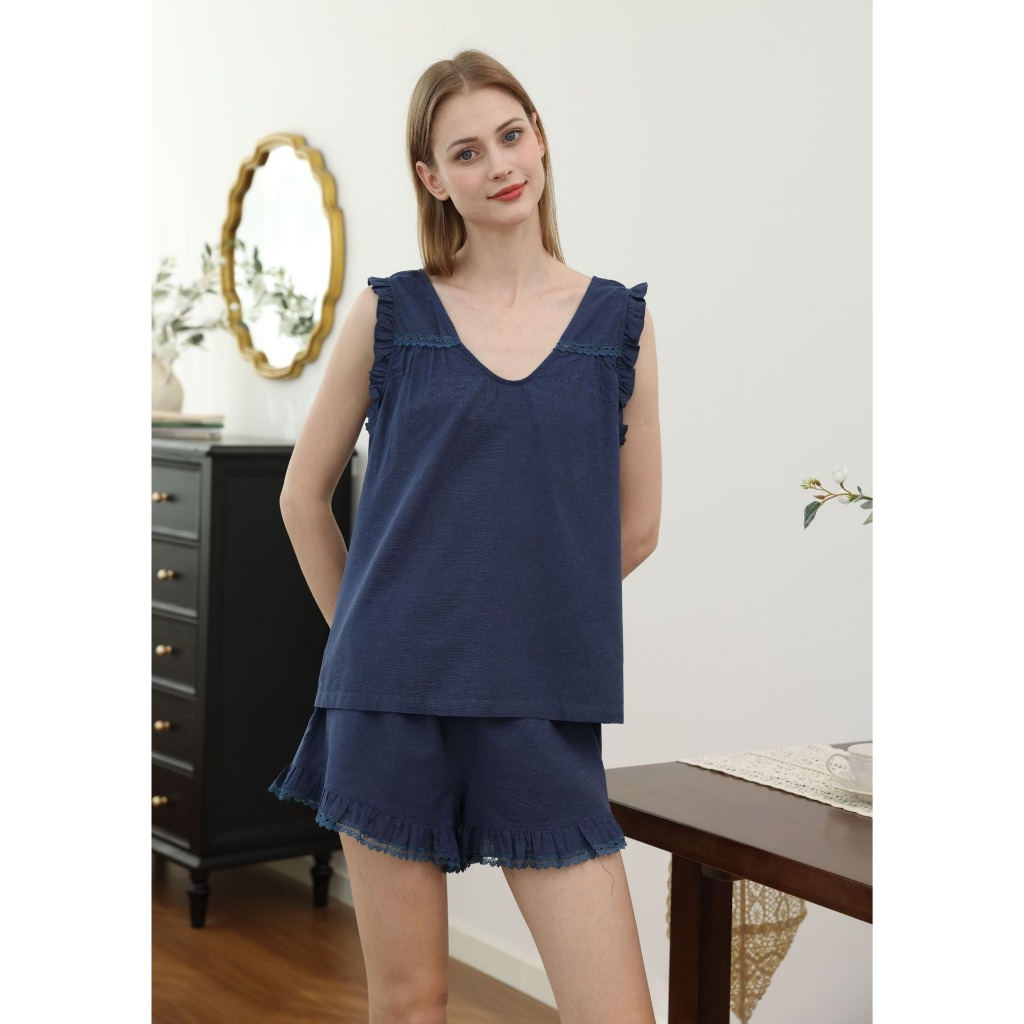 After Bath - Bộ Mặc Nhà Cotton Ribbon Jacqueline - PJ150