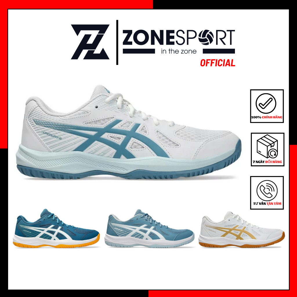 Giày Asics Upcourt 6 - Giày Bóng Chuyền, Cầu Lông, Tennis, Pickleball cổ thấp linh hoạt đa năng