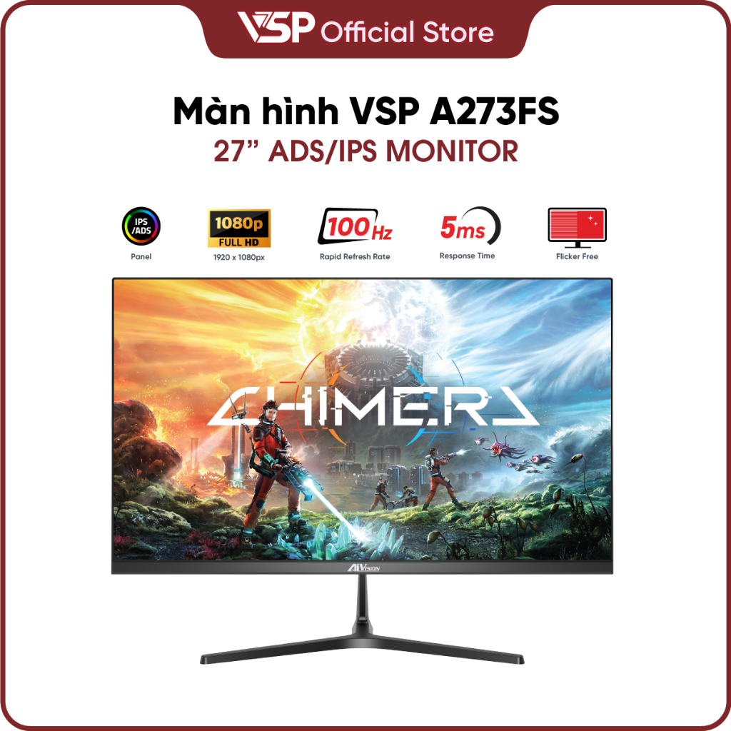 Màn hình văn phòng VSP A273FS - 27inch/ IPS/ FHD/ 100Hz
