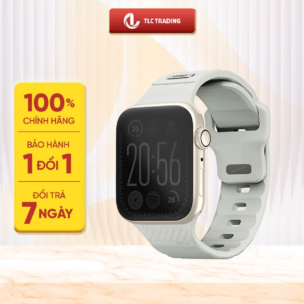 Dây đồng hồ dạ quang UNIQ STRIDE SE FKM RUBBER AW STRAP 42/41/40MM