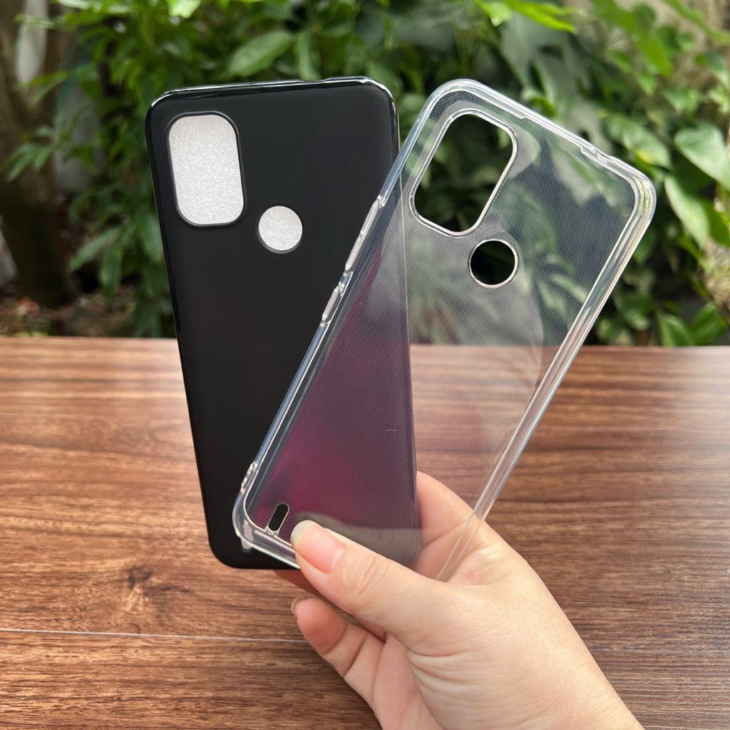 Ốp lưng Nokia C21 Plus dẻo Silicon trong suốt và dẻo đen chống va đập 4 góc