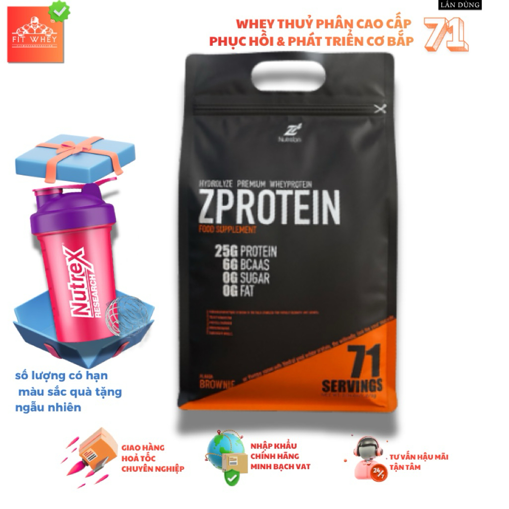 Z Nutrition Hydrolysed Whey Isolate bột whey thuỷ phân 5lbs 2272 gram - cung cấp đạm tinh khiết