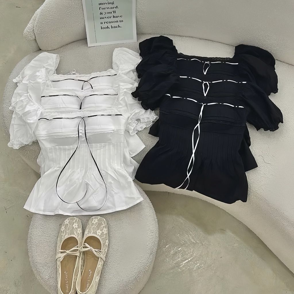 Lace Fit Babe – Áo Kiểu Ôm Viền Ren Có Mút Ngực Tôn Dáng A28 (Lazy Có Bigsize) | BigBuy360 - bigbuy360.vn