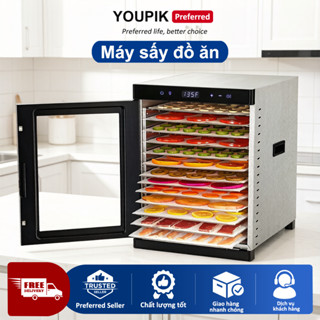Máy Sấy Thực Phẩm 6/8/12 khay Có thể sấy trái cây, thịt khô và rau củ, giữ nguyên dinh dưỡng, kéo dài thời gian bảo quản