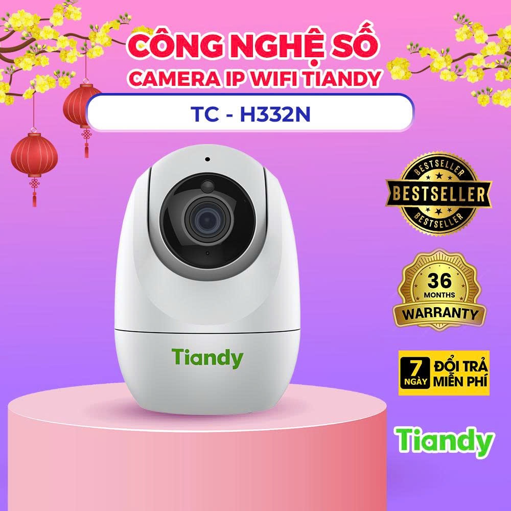 Camera Wifi Trong Nhà Tiandy Xoay 360° | H332N 3MP | Đàm Thoại 2 Chiều | Chính Hãng Bảo Hành 3 Năm