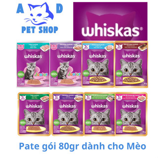 [Thùng nguyên Tem - 28 gói] - Pate Whiskas cao cấp dành cho Mèo mọi lứa tuổi được làm từ Cá Thật