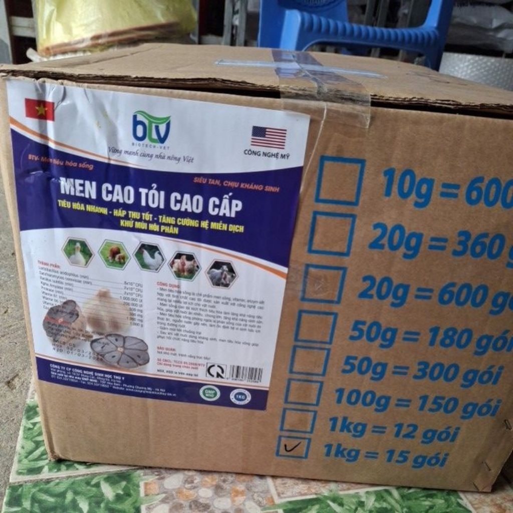 1 thùng men cao tỏi cao cấp 15kg btv