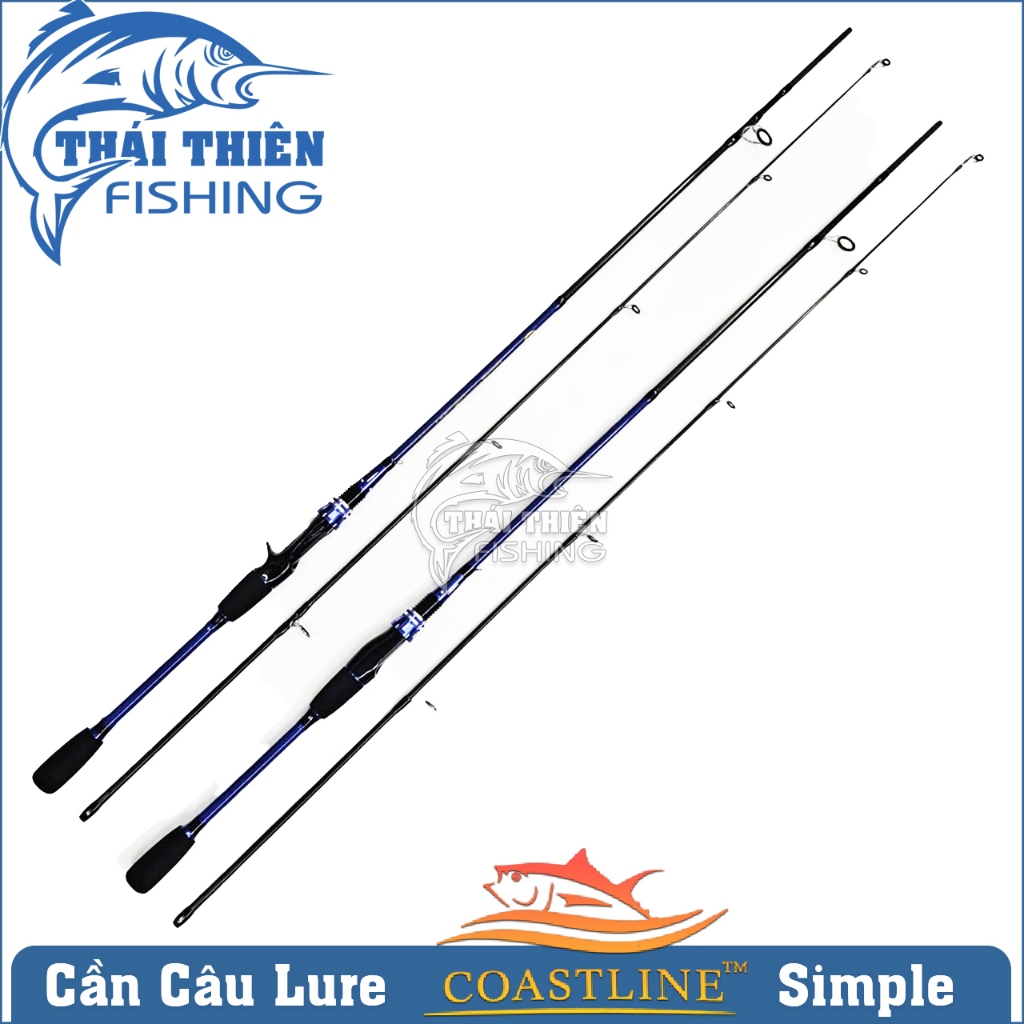 Cần Câu Lure Coastline Simple 2m1 Máy Đứng & Máy Ngang 702M Câu Cá Lóc Chẽm Mú Lure 7–17.5g