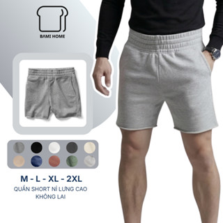 Quần short thể thao nam bản rộng BAMIHOME, chất vải nỉ chân cua khô thoáng, không lai thoải mái QN09