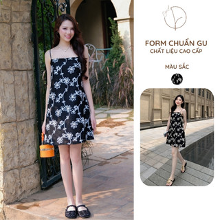 Váy 2 Dây Dáng A Ngắn Họa Tiết LeiLei Dress Chất Vải Ren Dệt Hoa Nổi Cao Cấp Chicly Design - VN749
