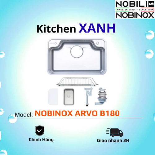 CHẬU RỬA BÁT 1 HỐ NOBINOX ARVO B180