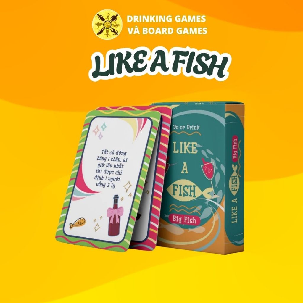Bộ Bài Drinking Like A Fish 2 Ver Việt Hóa Giấy Cứng Party Game Thử Thách Nhóm Drinking And Board Ga