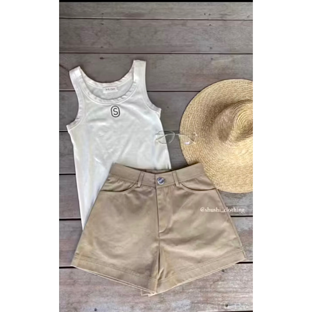 Pass Quần short kaki brand SHU SHI Clothing (Mua >350k) | Size S | Mới 90%