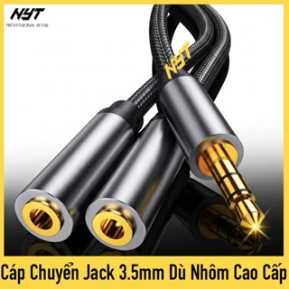 Cáp Chuyển Tai Nghe Cổng 3.5mm Premium Bện Dù Đầu Hợp Kim Nhôm Cao Cấp