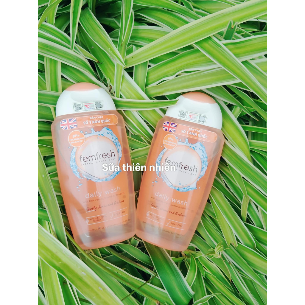 Femfresh màu cam, Dung dịch vệ sinh phụ nữ Femfresh Daily Intimate Cam,vệ sinh hằng ngày chai 250ml