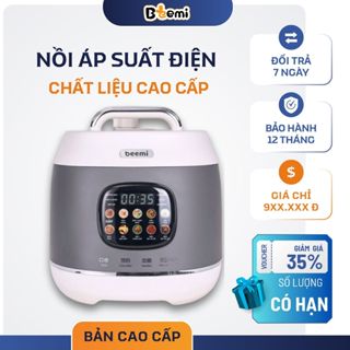 Nồi Áp Suất Điện BEEMI 1000W Đa Năng Nồi Áp Suất 10 Chế Độ Nấu Nấu Cơm Hầm Xương Nhanh Chất Liệu Cao Cấp