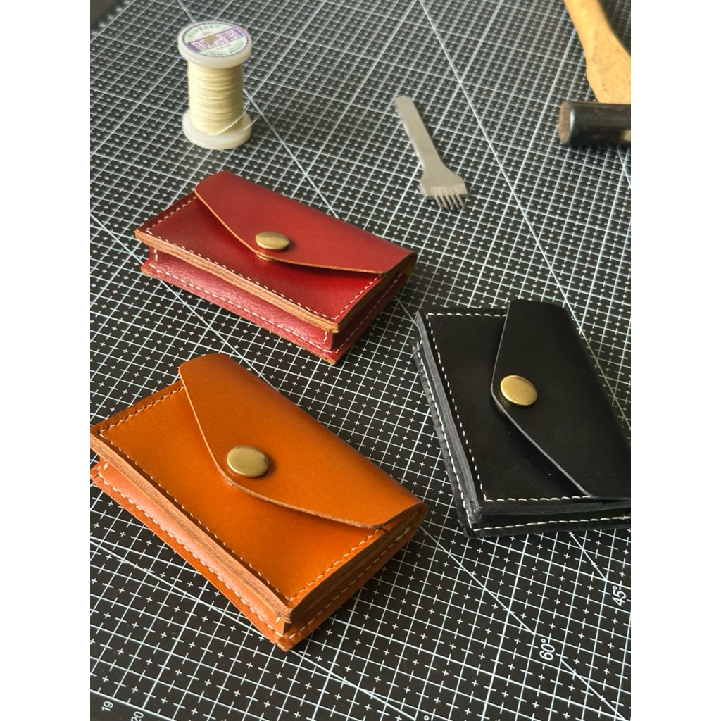 Ví Hộp Da Bò Khâu Thủ Công - Ví Da Handmade