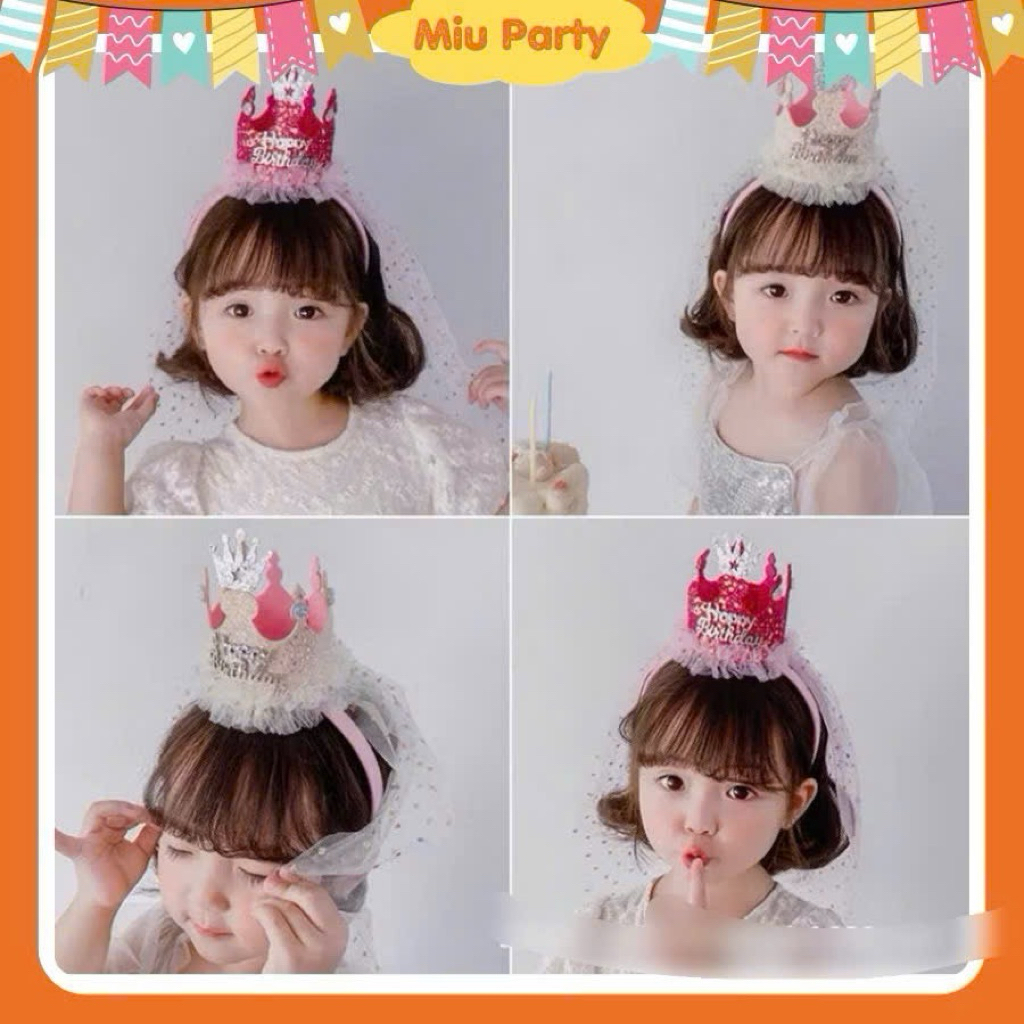 Lúp Vương Miện Sinh Nhật, Cài Tóc Công Chúa Cho Bé - Miu Party
