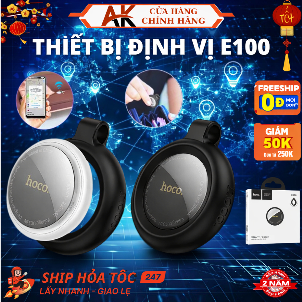 Định Vị E100 Hoco Thông Minh, Nhỏ Gọn, Định Vị Xe Máy, Ô Tô, Thú Cưng, Trẻ Em, Đồ Vật Và Hành Lý
