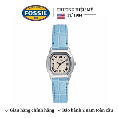 Đồng hồ nữ Fossil HARLOW, dây da thật màu xanh nhạt, mặt 27mm, ES5405