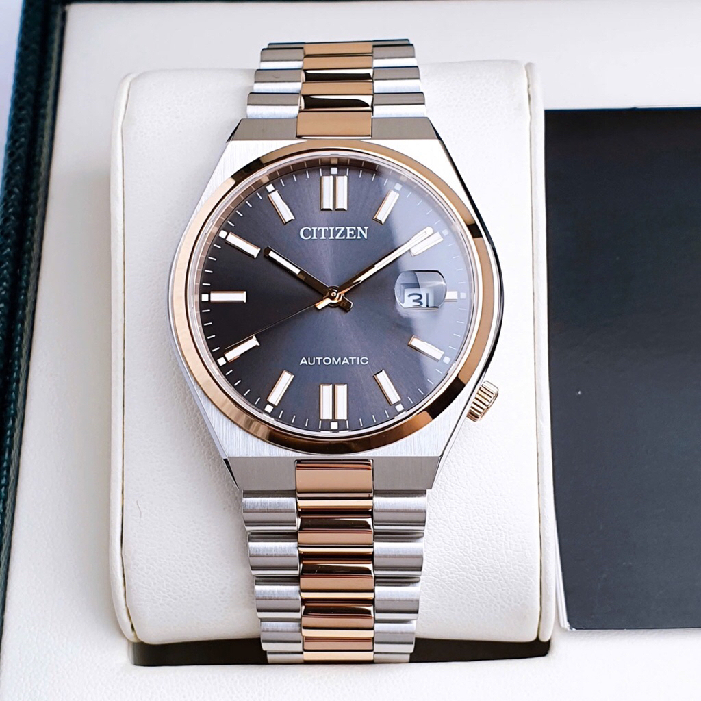 Đồng hồ nam Citizen Automatic Tsuyosa President Saphire Demi NJ0154-80H. cam kết chính hãng