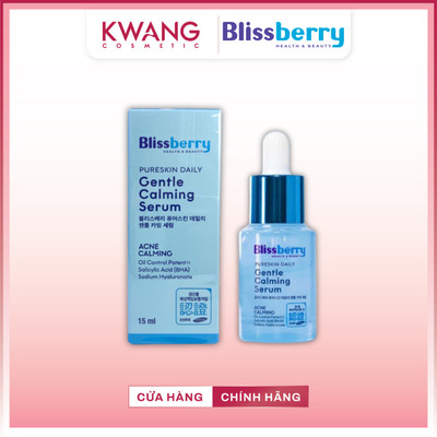 Serum Cấp Ẩm Kiềm Dầu Blissberry Pureskin Daily Gentle Calming Serum 15ml