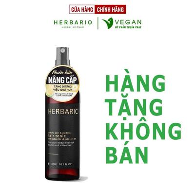 [HÀNG TẶNG KHÔNG BÁN] BẢN NÂNG CẤP - Nước xịt dưỡng tóc Vỏ Bưởi và Bồ Kết Herbario 100ml VEGAN - thuần chay