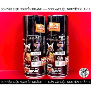 Sơn Xịt Samurai Kurobushi H2 Chịu Nhiệt 600°C | Sơn Pô Xe Máy Màu Đen Nhám | Sơn Chống Cháy, Không Bong Tróc