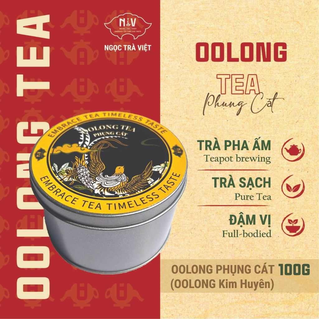 Oolong Tea Phụng Cát 100g, 250g - Trà Oolong Phụng Cát (Kim Huyên)
