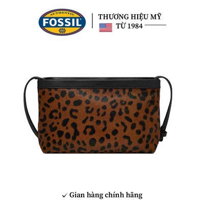 Túi nữ Fossil PENROSE ZB11101234, da bê in họa tiết, size 25, túi đeo vai thời trang