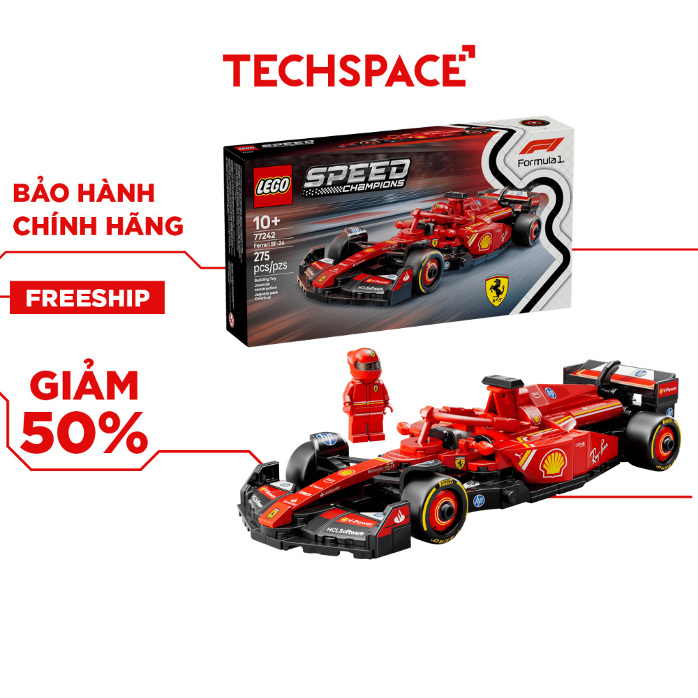 Bộ Mô Hình LEGO SPEED CHAMPIONS Ferrari SF-24 F1 #77242