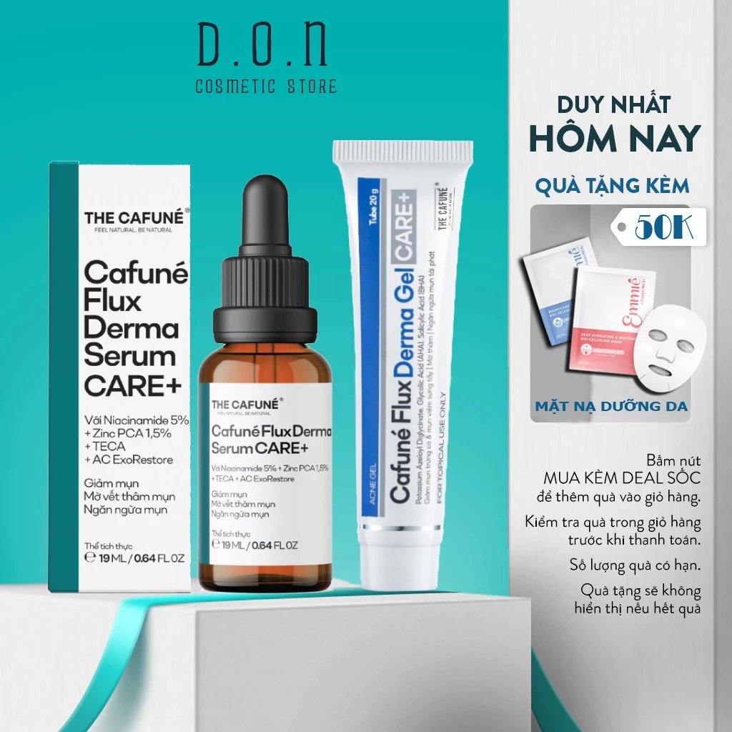 Serum Cafuné Flux Derma ngăn ngừa mụn, cấp ẩm phục hồi, chống lão hóa, sáng da mờ nám