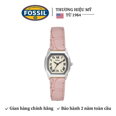 Đồng hồ nữ Fossil HARLOW dây da màu hồng pastel, mặt 27mm, ES5406