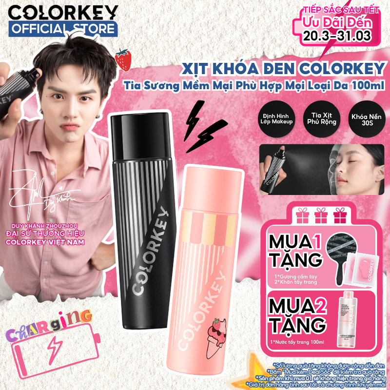 [HÀNG CHÍNH HÃNG] Xịt Khóa Nền COLORKEY Kiểm Soát Kiềm Dầu, Hỗ Trợ Cấp Ẩm, Cho Lớp Nền Lâu Trôi Tự Nhiên 100ml