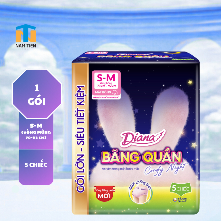 Diana Băng Quần Comfy Night 5 Chiếc/Gói